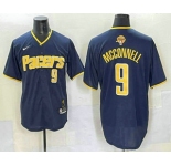 Men's Indiana Pacers #9 TJ McConnell Navy 2025 Finals Vapor Stitched Baseball Jersey