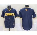 Men's Indiana Pacers Blank Navy 2025 Finals Vapor Stitched Baseball Jersey