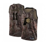 Men's Nike Indiana Pacers #11 Domantas Sabonis Swingman Camo Realtree Collection NBA Jersey