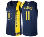 Men's Nike Indiana Pacers #11 Domantas Sabonis Swingman Navy Blue NBA Jersey - City Edition