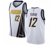 Men's Nike Indiana Pacers #12 Tyreke Evans White Swingman Jersey - Earned Edition