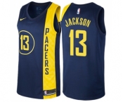 Men's Nike Indiana Pacers #13 Mark Jackson Swingman Navy Blue NBA Jersey - City Edition