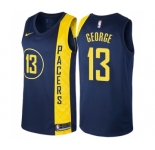 Men's Nike Indiana Pacers #13 Paul George Swingman Navy Blue NBA Jersey - City Edition