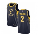 Men's Nike Indiana Pacers #2 Darren Collison Swingman Navy Blue Road NBA Jersey - Icon Edition