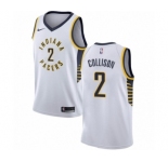 Men's Nike Indiana Pacers #2 Darren Collison Swingman White NBA Jersey - Association Edition