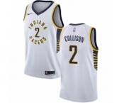 Men's Nike Indiana Pacers #2 Darren Collison Swingman White NBA Jersey - Association Edition