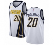 Men's Nike Indiana Pacers #20 Doug McDermott White Swingman Jersey - Earned Edition