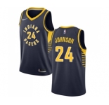 Men's Nike Indiana Pacers #24 Alize Johnson Swingman Navy Blue NBA Jersey - Icon Edition
