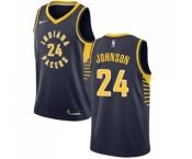 Men's Nike Indiana Pacers #24 Alize Johnson Swingman Navy Blue NBA Jersey - Icon Edition