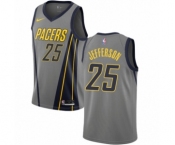 Men's Nike Indiana Pacers #25 Al Jefferson Authentic Gray NBA Jersey - City Edition