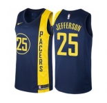 Men's Nike Indiana Pacers #25 Al Jefferson Authentic Navy Blue NBA Jersey - City Edition
