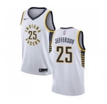 Men's Nike Indiana Pacers #25 Al Jefferson Authentic White NBA Jersey - Association Edition