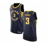 Men's Nike Indiana Pacers #3 Aaron Holiday Authentic Navy Blue NBA Jersey - Icon Edition