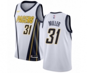 Men's Nike Indiana Pacers #31 Reggie Miller White Swingman Jersey - Earned Edition