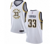 Men's Nike Indiana Pacers #33 Myles Turner Swingman White NBA Jersey - Association Edition
