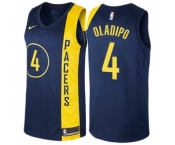 Men's Nike Indiana Pacers #4 Victor Oladipo Swingman Navy Blue NBA Jersey - City Edition