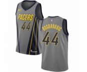 Men's Nike Indiana Pacers #44 Bojan Bogdanovic Authentic Gray NBA Jersey - City Edition