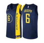 Men's Nike Indiana Pacers #6 Cory Joseph Swingman Navy Blue NBA Jersey - City Edition