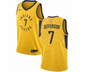 Men's Nike Indiana Pacers #7 Al Jefferson Swingman Gold NBA Jersey Statement Edition