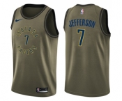 Men's Nike Indiana Pacers #7 Al Jefferson Swingman Green Salute to Service NBA Jersey