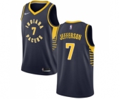 Men's Nike Indiana Pacers #7 Al Jefferson Swingman Navy Blue Road NBA Jersey - Icon Edition