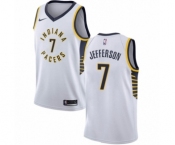 Men's Nike Indiana Pacers #7 Al Jefferson Swingman White NBA Jersey - Association Edition