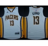 NBA Men Revolution 30 Indiana Pacers #13 Paul George White Stitched Jerseys
