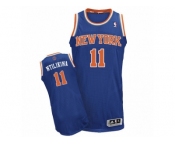 Men Adidas New York Knicks #11 Frank Ntilikina Authentic Royal Blue Road NBA Jersey