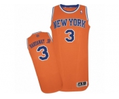 Men Adidas New York Knicks #3 Tim Hardaway Jr. Authentic Orange Alternate NBA Jersey