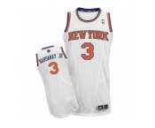Men Adidas New York Knicks #3 Tim Hardaway Jr. Authentic White Home NBA Jersey