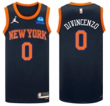 Men Jordan New York Knicks Donte DiVincenzo #0 Nike Edition Swingman Jersey Black