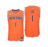 Men New York Knicks #1 Courtney Lee Alternate Orange New Swingman Jersey