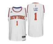 Men New York Knicks #1 Courtney Lee Home White New Swingman Jersey