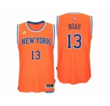 Men New York Knicks #13 Joakim Noah Alternate Orange New Swingman Jersey