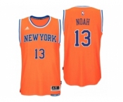 Men New York Knicks #13 Joakim Noah Alternate Orange New Swingman Jersey