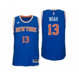 Men New York Knicks #13 Joakim Noah Road Blue New Swingman Jersey