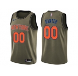Men Nike New York Knicks #0 Enes Kanter Green Salute to Service NBA Swingman Jersey