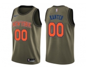 Men Nike New York Knicks #0 Enes Kanter Green Salute to Service NBA Swingman Jersey