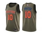 Men Nike New York Knicks #10 Walt Frazier Green Salute to Service NBA Swingman Jersey