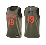 Men Nike New York Knicks #19 Willis Reed Green Salute to Service NBA Swingman Jersey