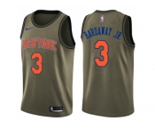 Men Nike New York Knicks #3 Tim Hardaway Jr. Green Salute to Service NBA Swingman Jersey