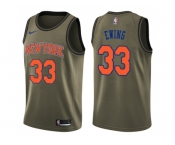 Men Nike New York Knicks #33 Patrick Ewing Green Salute to Service NBA Swingman Jersey