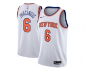 Men Nike New York Knicks #6 Kristaps Porzingis White NBA Swingman Association Edition Jersey