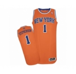 Men's Adidas New York Knicks #1 Lance Stephenson Authentic Orange Alternate NBA Jersey