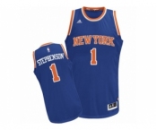 Men's Adidas New York Knicks #1 Lance Stephenson Swingman Royal Blue Road NBA Jersey
