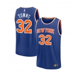 Men's New Yok Knicks Fanatics #32 Towns Blue Custom Fast Break Jersey-Statement Edition