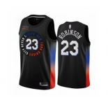 Men's New York Knicks #23 Mitchell Robinson Black City Edition New Uniform 2020-21 Stitched Basketball Jersey