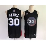 Men's New York Knicks  #30 Julius Randle Black Basketball Jersey 2021 New