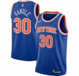 Men's New York Knicks #30 Julius Randle Nike Blue 2020-21 Swingman Jersey