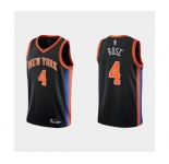 Men's New York Knicks #4 Derick Rose Black City Edition Stitched Basketball Jersey